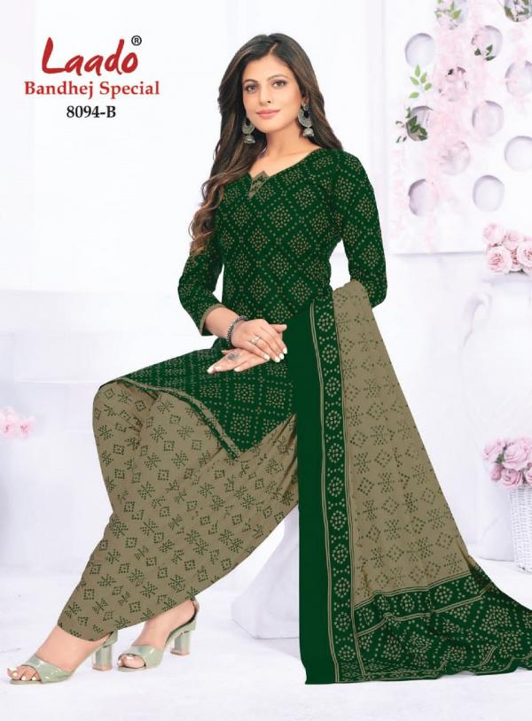 Laado Bandhani 8094 Cotton Patiyala Designer Dress Material